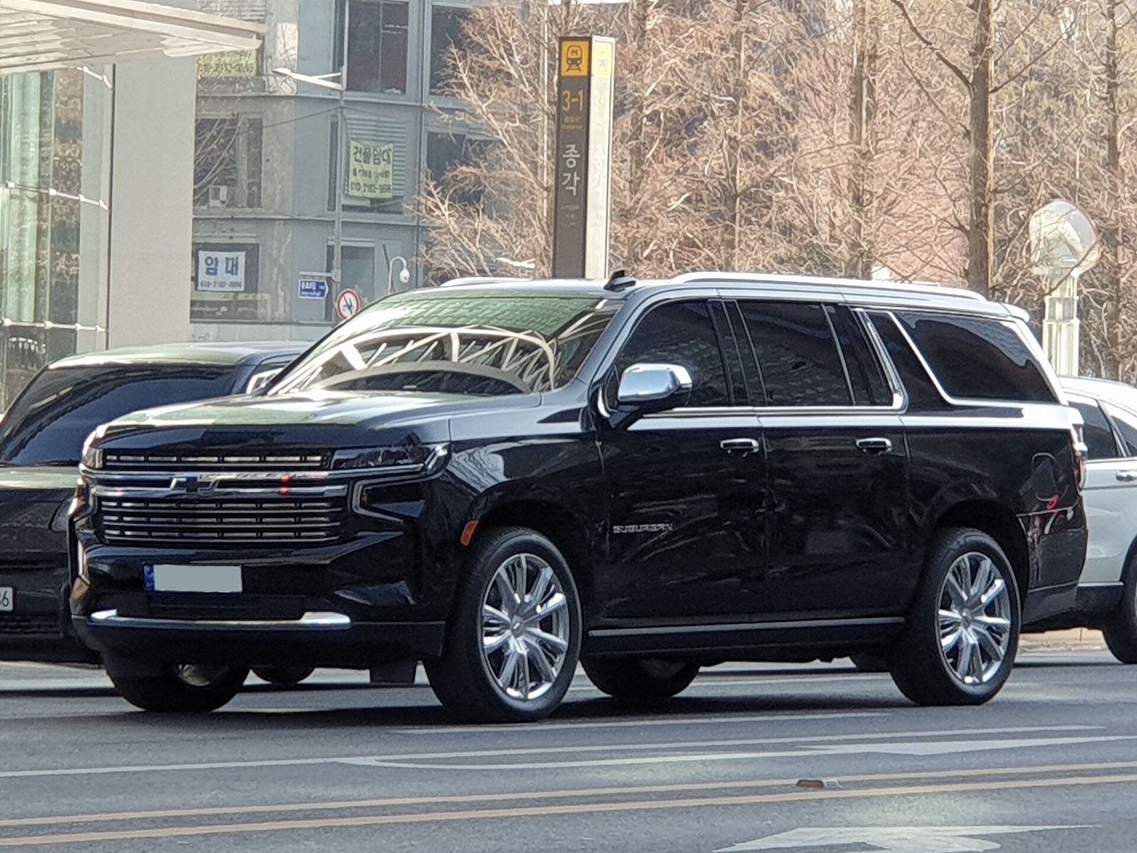 Black Chevrolet Suburban SUV